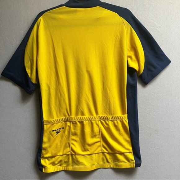 Sugoi cycling bright yellow blue jersey shirt Sz XL - Picture 2 of 10